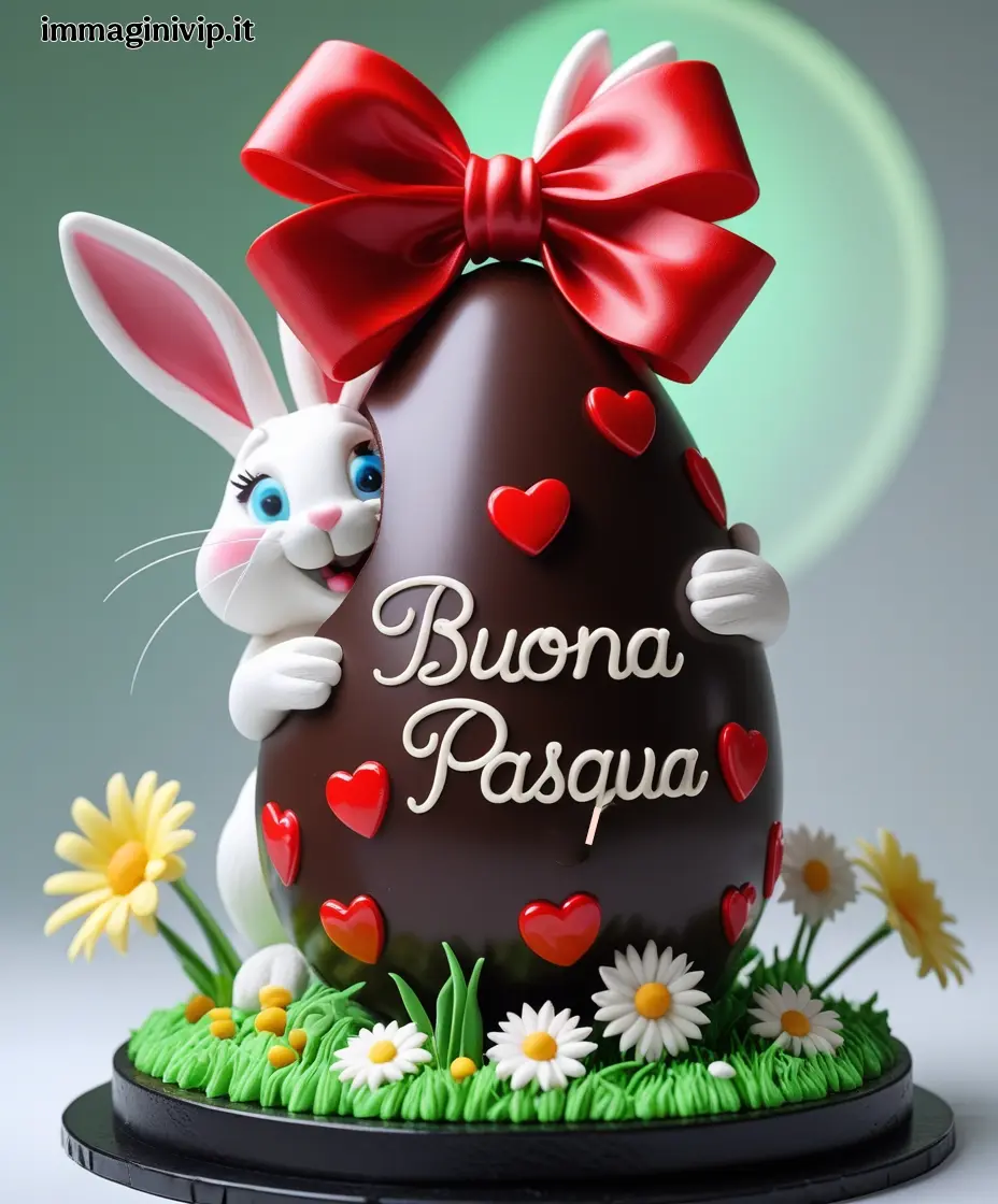 Auguri di Buona Pasqua originali: coniglio scozzese con cornamusa e uova colorate; immagine creativa e festiva per il 2026.